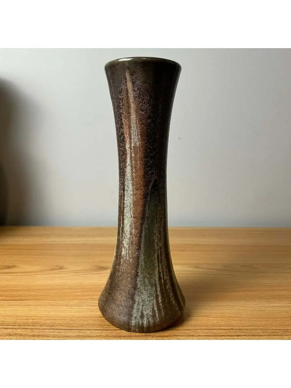 Thulin Studio Belgium Pottery #163 Red Green Crystalline Drip 10